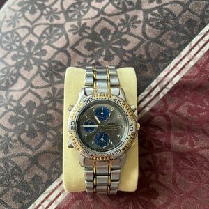 Men's Seiko Silver and Gold Chronograph Watch
